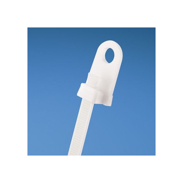 Cable Tie Strap, 7-1/2 in L, 1-3/4 in Max Bundle Dia., Natural, Nylon 6/6, 50 lb Strength, 100 PK