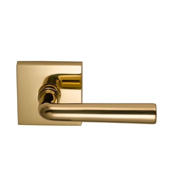 LVR Square Rose Priv 2-3/4" BS Full Lip 1-3/8" Doors Bright Brass 368