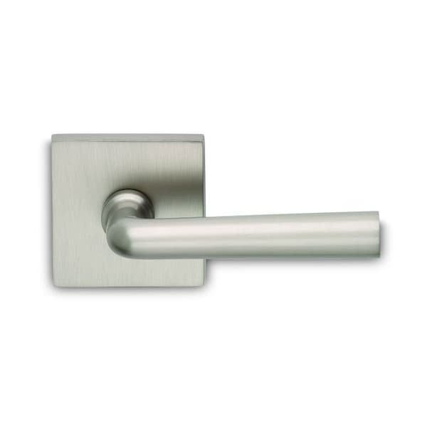 LVR Square Rose Pass 2-3/8" BS Full Lip 1-3/4" Doors Satin Nickel 368