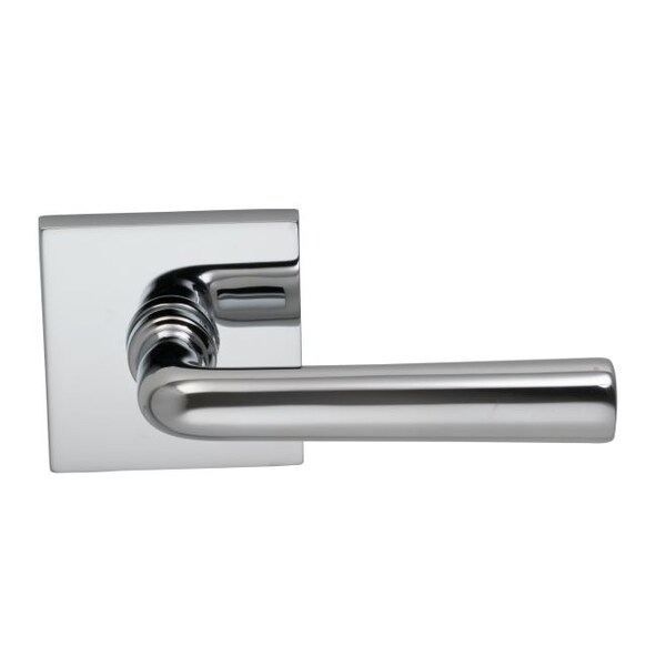 Lever Square Rose Pass 2-3/4" BS T 1-3/4" Doors Bright Chrome 368