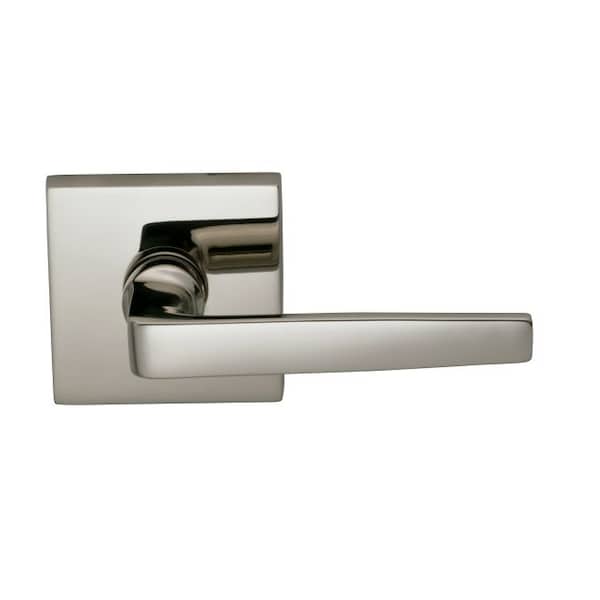 LVR Square Rose Priv 2-3/4" BS Full Lip 1-3/8" Door Bright Nickel 36