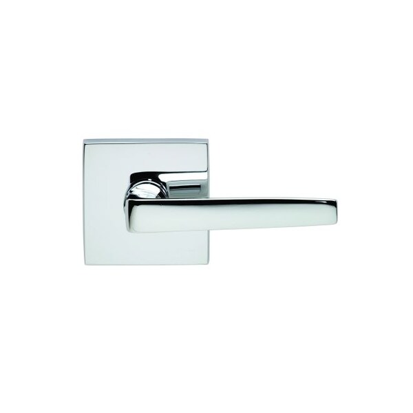LVR Square Rose Pass 2-3/8" BS Full Lip 1-3/8" Door Bright Nickel 36