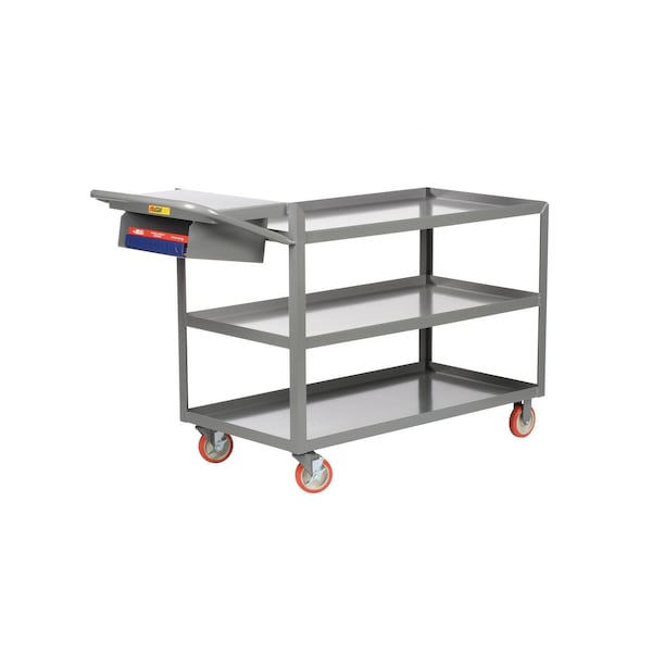 Order Picking Cart, Steel, 1200 lb Load Capacity, 48 in L, 18 in W, 40 in H