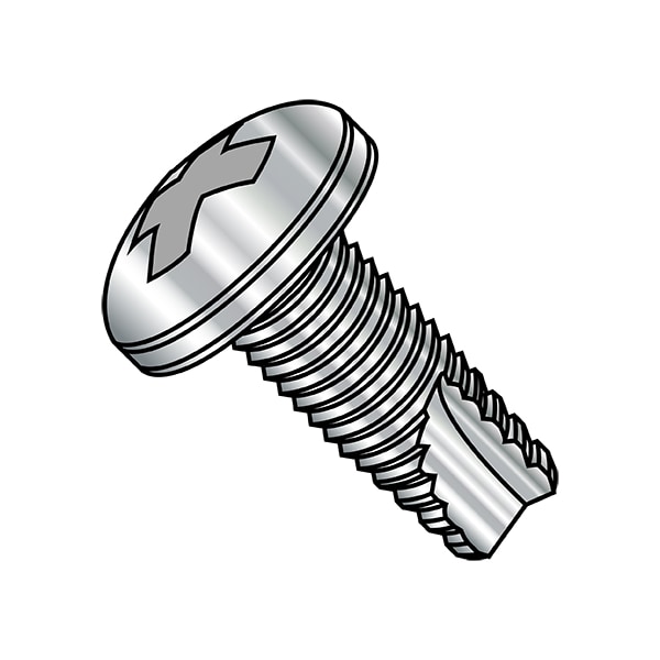 Thread Cutting Screw, #4-40 x 3/8 in, 18-8 Stainless Steel Pan Head Phillips Drive, 5000 PK