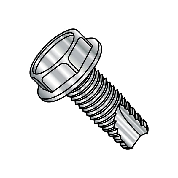 Thread Forming Screw, 1/4"-20 x 3/4 in, Plain 18-8 Stainless Steel Hex Head Hex Drive, 1250 PK