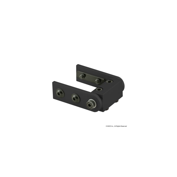 Black 10 S Right Angle 2" Living Hinge