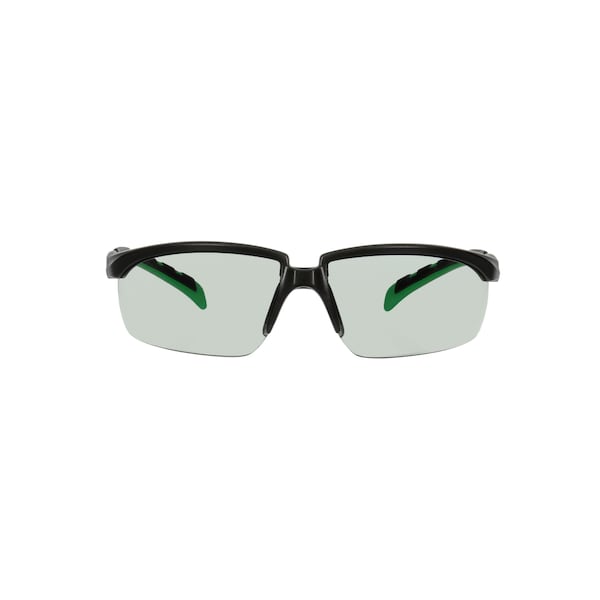 Series 2000, Safety Glasses, Anti-Scratch, Low IR Lens, Green/Black Frame, 20 PK