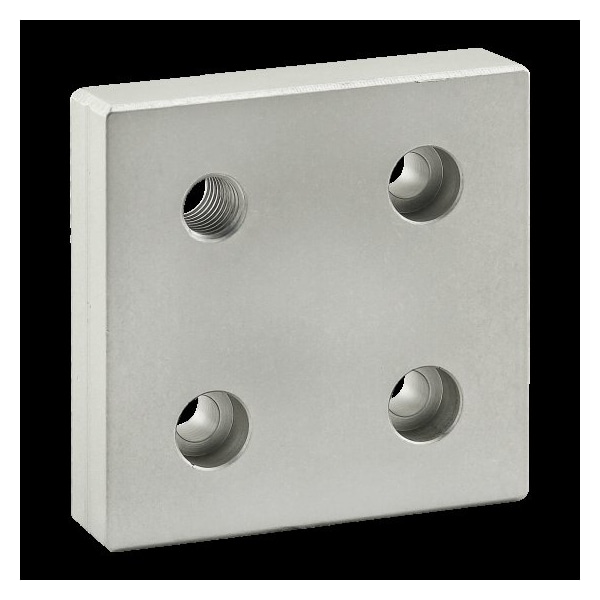 Base Plate 80mm X 80mm W/M12 Corner Tap