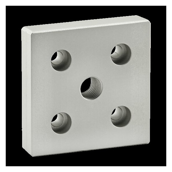 Base Plate 80mm X 80mm W/M16 Tap In Ctr