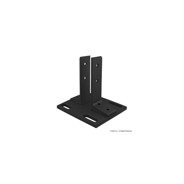 Black 40-4040 Floor Mount Base Plate
