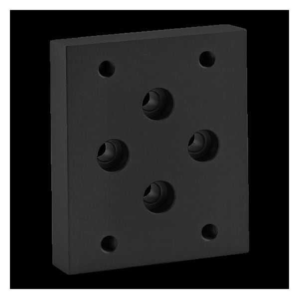 Blk 40 S Flange Mount Caster Base Plate