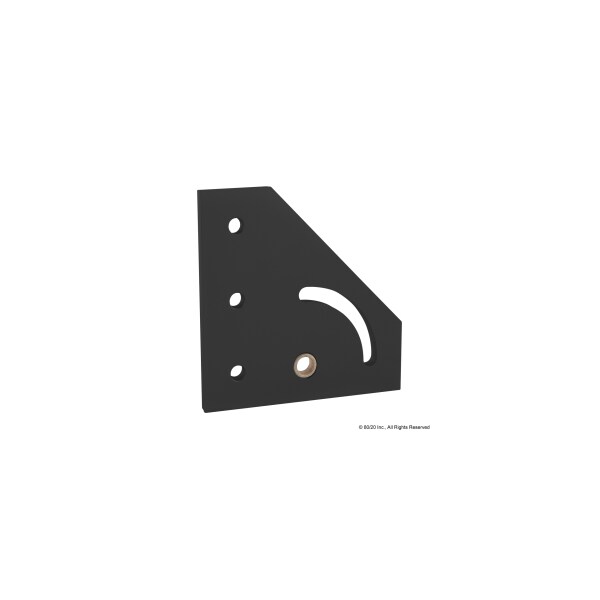 Black 40 S 90 Deg Rt Hand Pivot Bracket