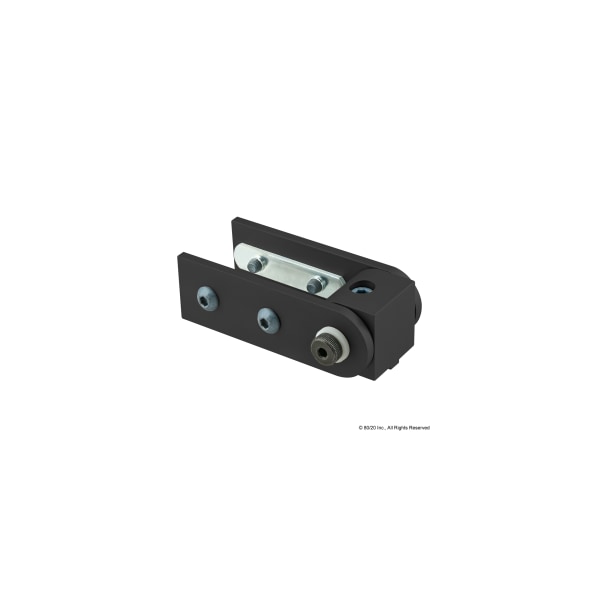 Black 40S Right Angle 0 Deg Living Hinge