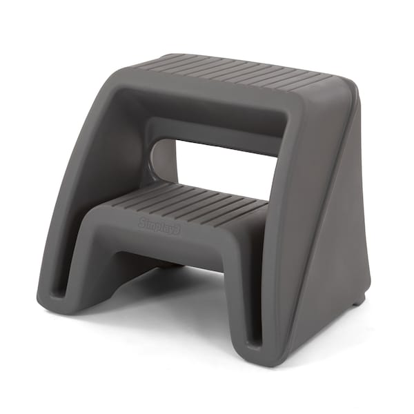 Handy Home Step Stool, 15.5 In Overall Height, Resin, Gray