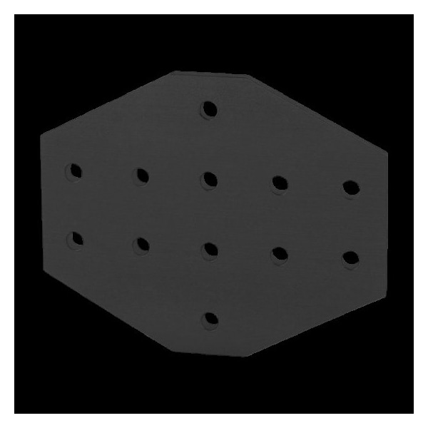 Black 10 S 12 Hole Cross Joining Plate