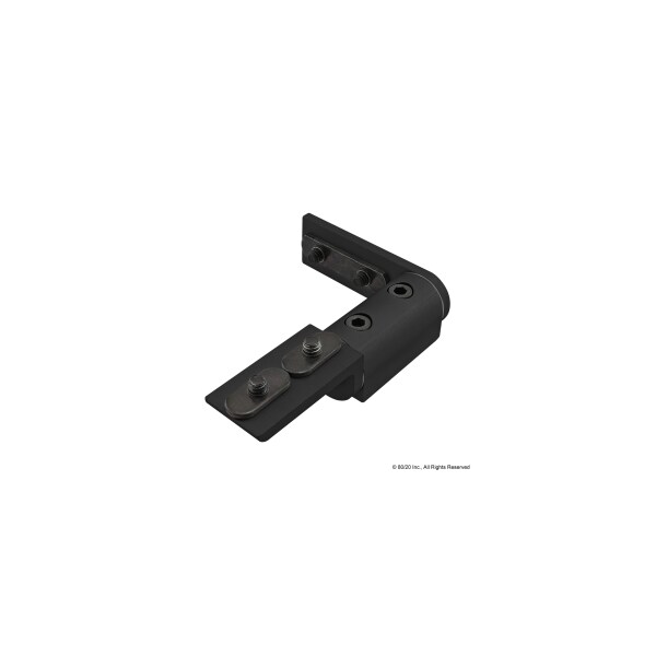 Black 10 S 2" Living Hinge W/Crnr Brkt