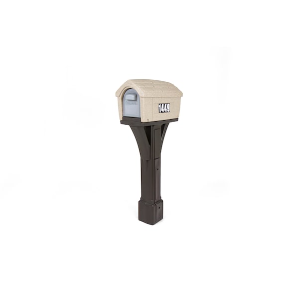 Classic Home Mailbox, Washed Stone/Espres