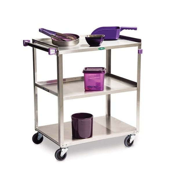 Allergen Awareness Stainless 3 Shelf Cart; 500 Lb Capacity, 18"x27"