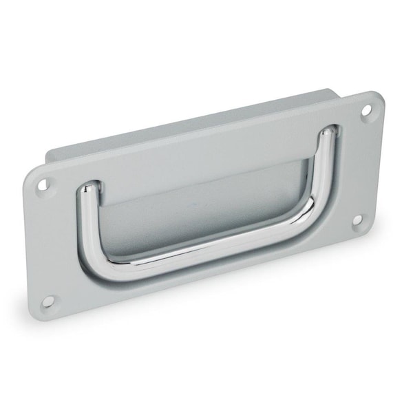Recessed Folding Pull Handle, Silver