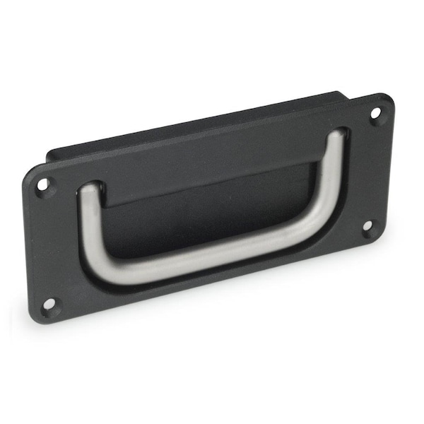 Recessed Folding Pull Handle, Black, SS