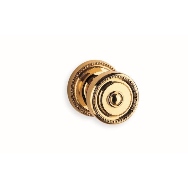 Knob with 2-5/8" Rose Single Dummy Concealed Screws Bright Brass 430
