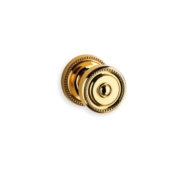 Knob 2-3/16" Rose Pass 2-3/4" BS T 1-3/8" Doors Bright Brass 430