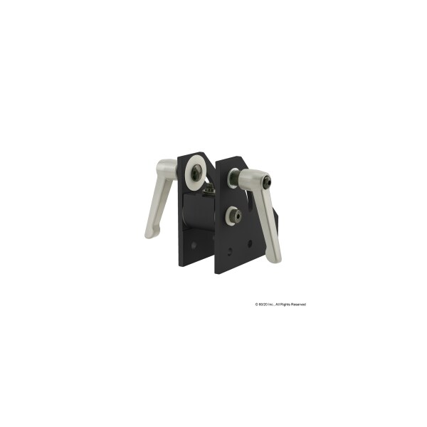 Blk 15S 0 Deg Pivot Bracket W/L-Handle