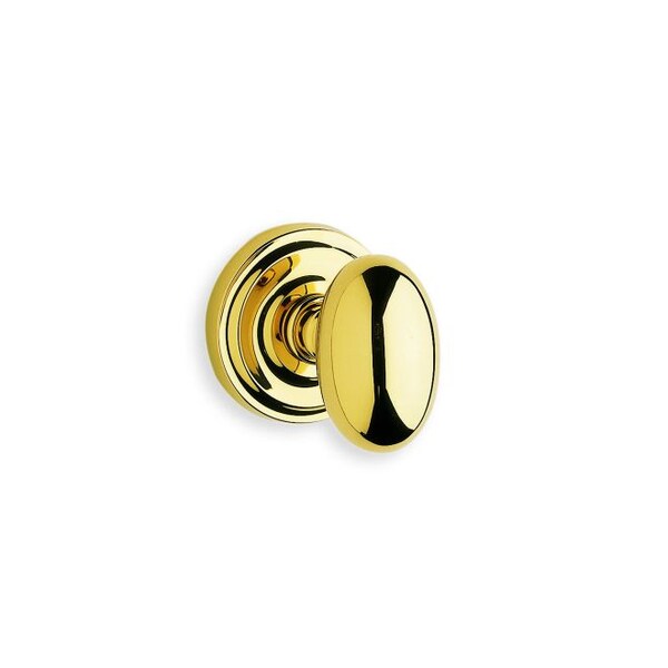 Knob 2-5/8" Rose Pass 238BS Full Lip 1-3/4" Doors Bright Brass 432