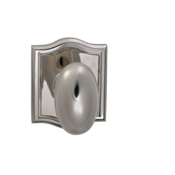 Knob Arched Rose Pass 2-3/4" BS Full Lip Strike Bright Nickel 434