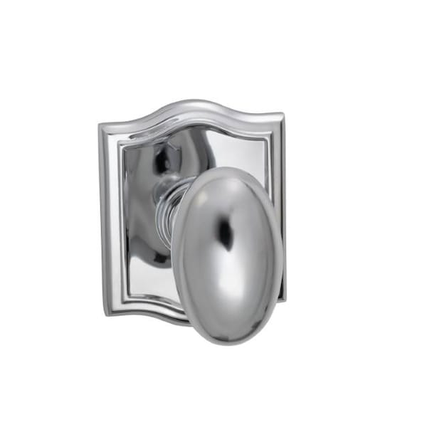 Knob Arched Rose Pass 2-3/4" BS Full Lip Strike Bright Chrome 434
