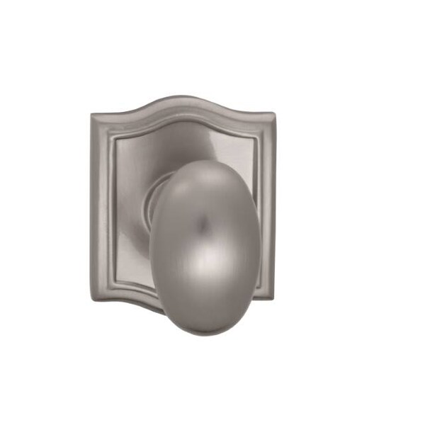 Knob Arched Rose Priv 2-3/4" BS Full Lip Strike Satin Nickel 434