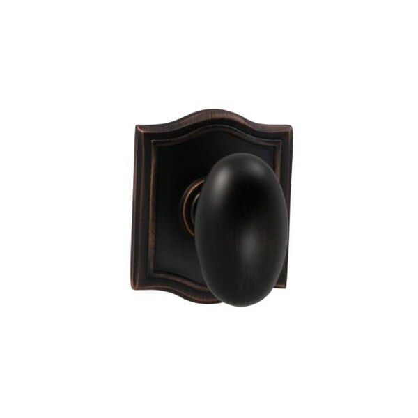 Knob Arched Rose Priv 2-3/4" BS Full Lip Strike Tuscan Bronze 434