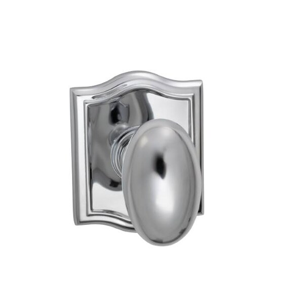 Knob Arched Rose Pass 2-3/8" BS Full Lip Strike Bright Chrome 434