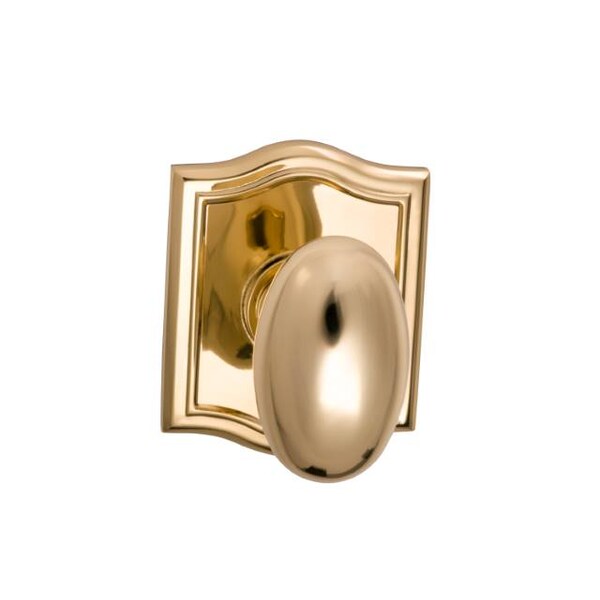 Knob Arched Rose Pass 2-3/8" BS Full Lip Strike Bright Brass 434