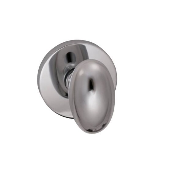 Knob Modern Rose Privacy 2-3/4" Backset, T Strike Bright Chrome 434