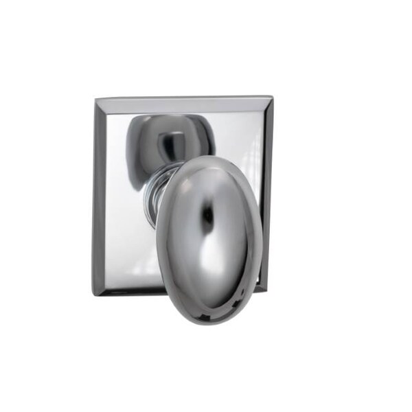 Knob Rectangular Rose Pass 2-3/4" BS Full Lip Strike Bright Chrome 434