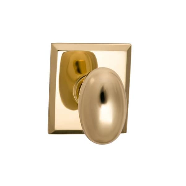 Knob Rectangular Rose Pass 2-3/4" BS Full Lip Strike Bright Brass 434