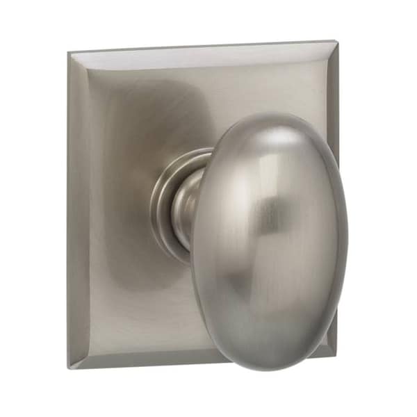 Knob Rectangular Rose Pass 2-3/8" BS Full Lip Strike Satin Nickel 434