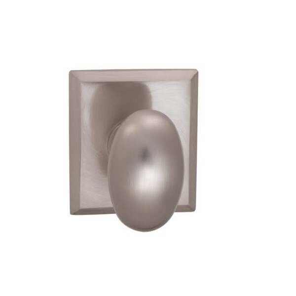 Knob Rectangular Rose Priv 2-3/8" BS T Strike Satin Nickel 434
