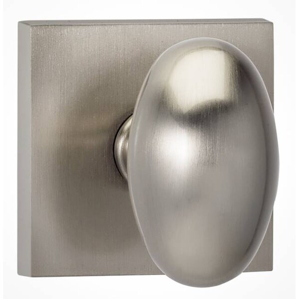 Knob Square Rose Passage 2-3/4" Backset, T Strike Satin Nickel 434