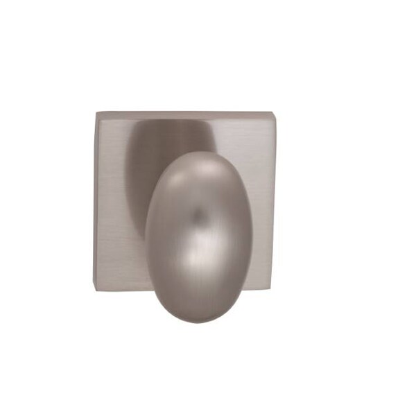 Knob Square Rose Privacy 2-3/4" Backset, T Strike Satin Nickel 434