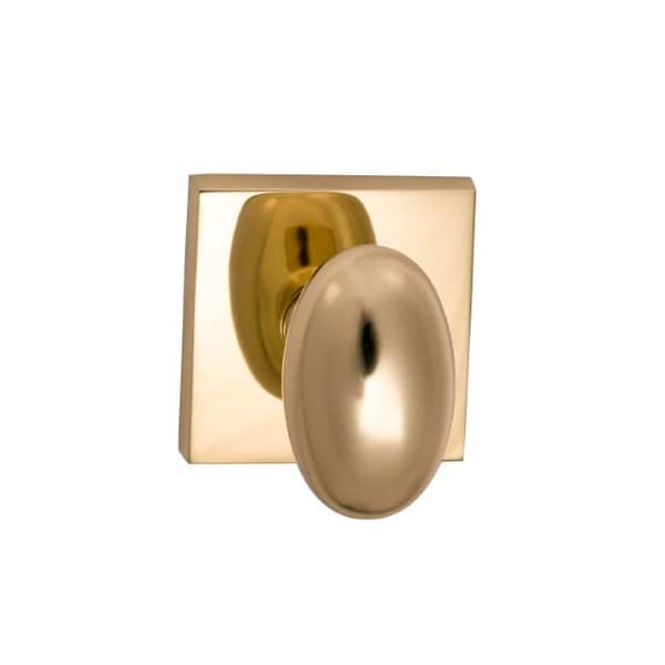 Knob Square Rose Priv 2-3/8" BS Full Lip Strike Bright Brass 434
