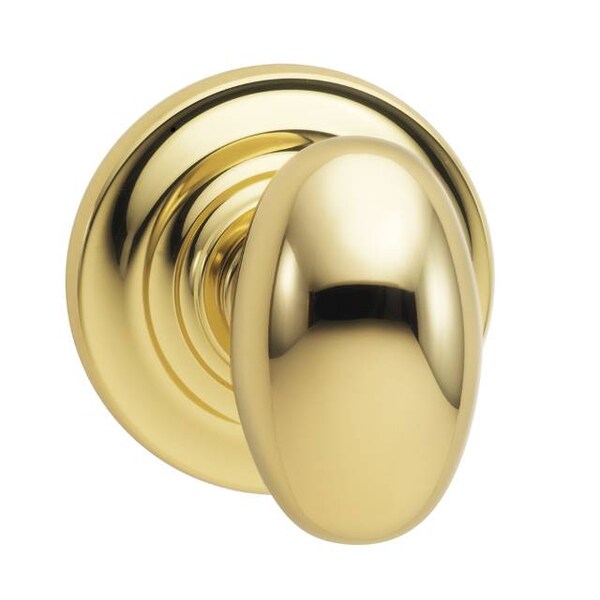 Knob Traditional Rose Pass 2-3/4" BS Full Lip Strike Bright Brass 434