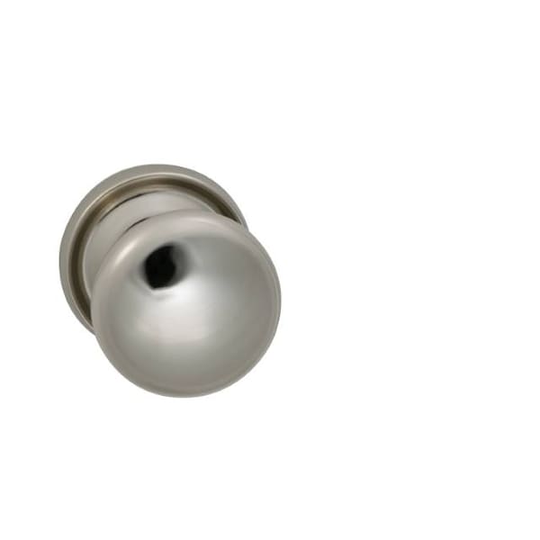 Knob 2-3/16" Rose Pass 2-3/4" BS T 1-3/8" Doors Bright Nickel 442