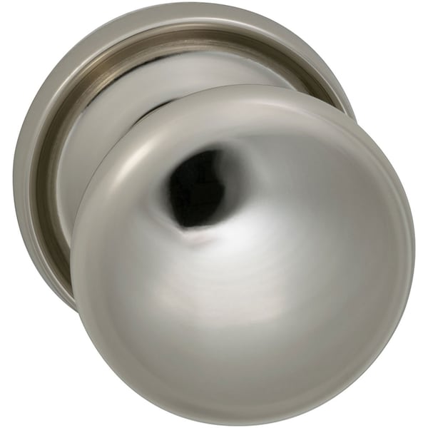 Knob 2-3/16" Rose Pass 2-3/8" BS T 1-3/8" Doors Bright Brass 442