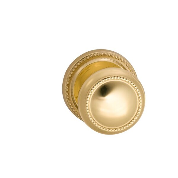 Knob 2-5/8" Rose Priv 238BS Full Lip 1-3/4" Doors Bright Brass 443
