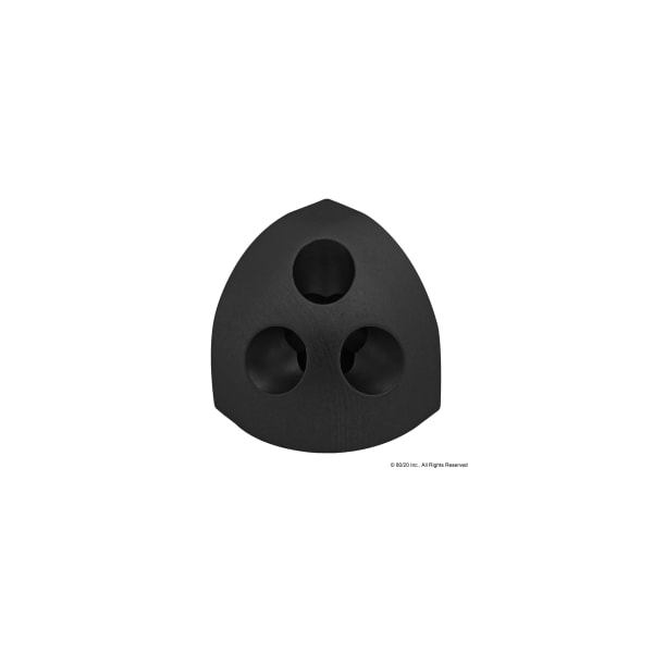 Black 15 S Rounded Tri Corner