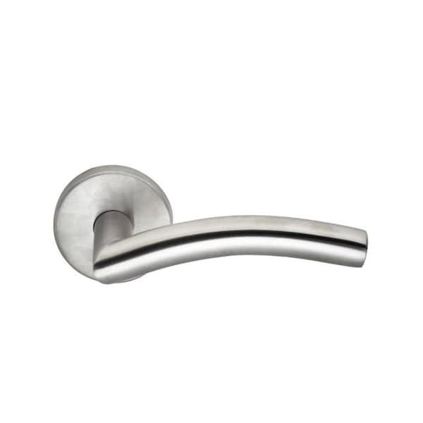 Stainless Lever Pass 2-3/8" BS Full Lip 1-3/8" Doors Satin SS 45