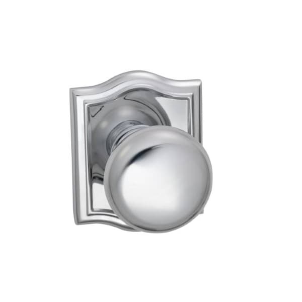 Knob Arched Rose Pass Knob 2-3/4" BS T Strike Bright Chrome 458