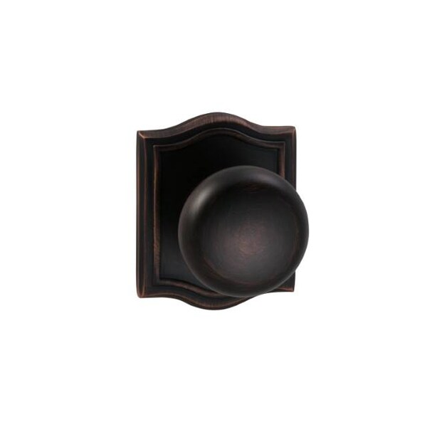Knob Arched Rose Priv Knob 2-3/4" BS T Strike Tuscan Bronze 458